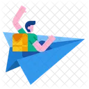 Paper Plane Airplane Fly Icon