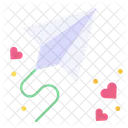 Plane Paper Plane Love Trail Icon