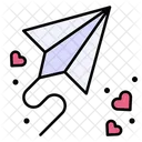 Plane Paper Plane Love Trail Icon