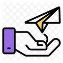 Paper Plane Folding Paper Send Message Icon