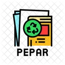 Paper Recycling Waste Icono