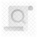 Search Magnifying Glass Paper Icon