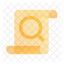 Search Magnifying Glass Paper Icon