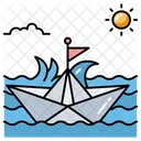 Paper Sea Boat Icon