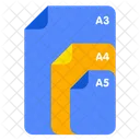 Paper Size File Size Letter Icon