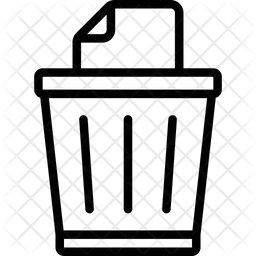 종이 쓰레기통  아이콘