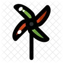 Paper Windmill Pinwheel Fan Icon