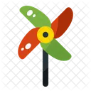 Paper Windmill Pinwheel Fan Icon