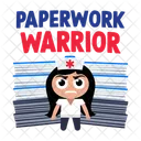 Paperwork Warrior Burnout Workload Icon