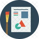 Papier Farbe Pinsel Icon