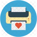 Papier Druck Liebe Icon