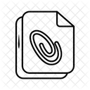Papier de pièce jointe  Icône