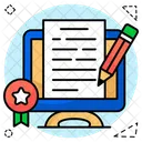 Schriftliche Arbeit Prufungsarbeit Blattarbeit Symbol