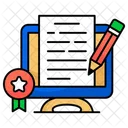 Schriftliche Arbeit Prufungsarbeit Blattarbeit Icon