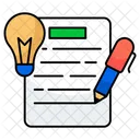 Schriftliche Arbeit Prufungsarbeit Blattarbeit Icon