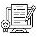 Schriftliche Arbeit Prufungsarbeit Blattarbeit Symbol