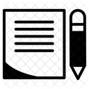 Papier und Bleistift  Symbol