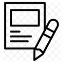 Papier Und Bleistift Symbol