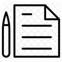Papier Und Bleistift Symbol