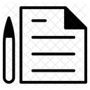 Papier Und Bleistift Symbol