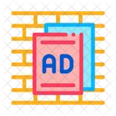 Papier Anzeigen Aussenwerbung Symbol