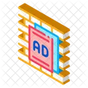 Papier Anzeigen Aussenwerbung Symbol