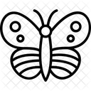 Papillon Delicat Motif En Tissu Icône