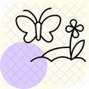 Papillon dans le jardin  Icône