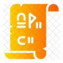 Papiro Escritura Antiguo Icono