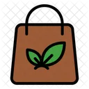 Papper Bag Green Leaf Recycle Icon