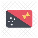 Papua Neuguinea Flagge Land Icon