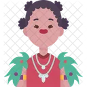 파푸아 여자  아이콘