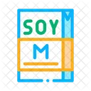 Paquete de leche de soja  Icono