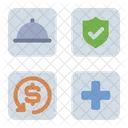 Paquete De Viaje Complemento Mejora Icono