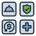 Paquete De Viaje Complemento Mejora Icono