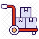 Plataforma Rodante Para Paquetes Entrega Carro Icono