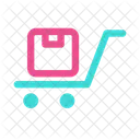 Plataforma Rodante Para Paquetes Entrega Carro Icono