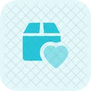 Paquete Favorito Caja De Corazon Entrega De Amor Icono