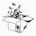 Envio Fragil Paquete Fragil Paquete Roto Icono