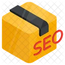 Paquete SEO Paquete SEO Caja De Carton SEO Icono