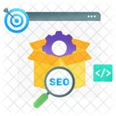 Paquete SEO Paquete SEO Carton SEO Icon