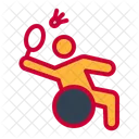 Para Badminton Racket Shuttlecock Icon