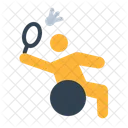 Para Badminton Racket Shuttlecock Icon