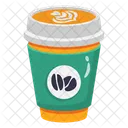 Para Llevar Cafe Arte Latte Icono