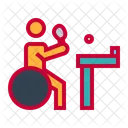 Para Table Tennis Racket Ball Icon