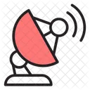 Satellitenschussel Radar Parabolantenne Symbol