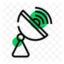 Ligne Cercle Diffusion Parabole Analyse Icône