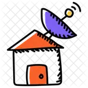 Parabolic Dish Satellite Antenna Icon