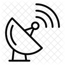 Parabolsatellit Raumstation Parabolantenne Symbol