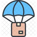 Parachute Shipment Delivery Icon